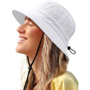 Waterproof Bucket Hat for Women Men Rain Hat UPF 50+ Wide Brim Boonie Sun Hat